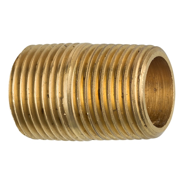 Ags Brass Close Nipple, 1 Length, Male (3/8-18 NPT), 1/bag PTF-25B - main